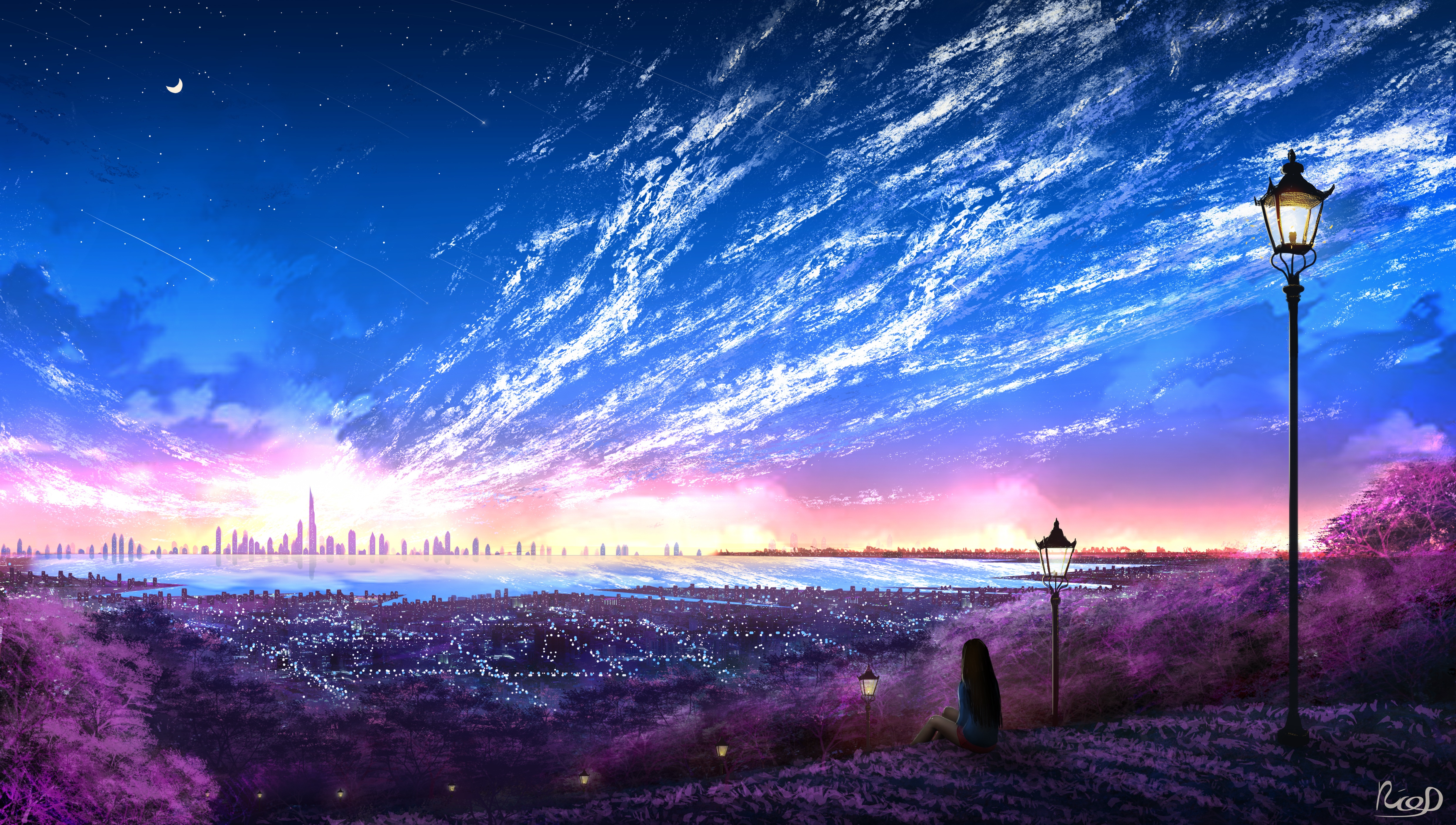 sky, anime Windows Mobile Wallpaper