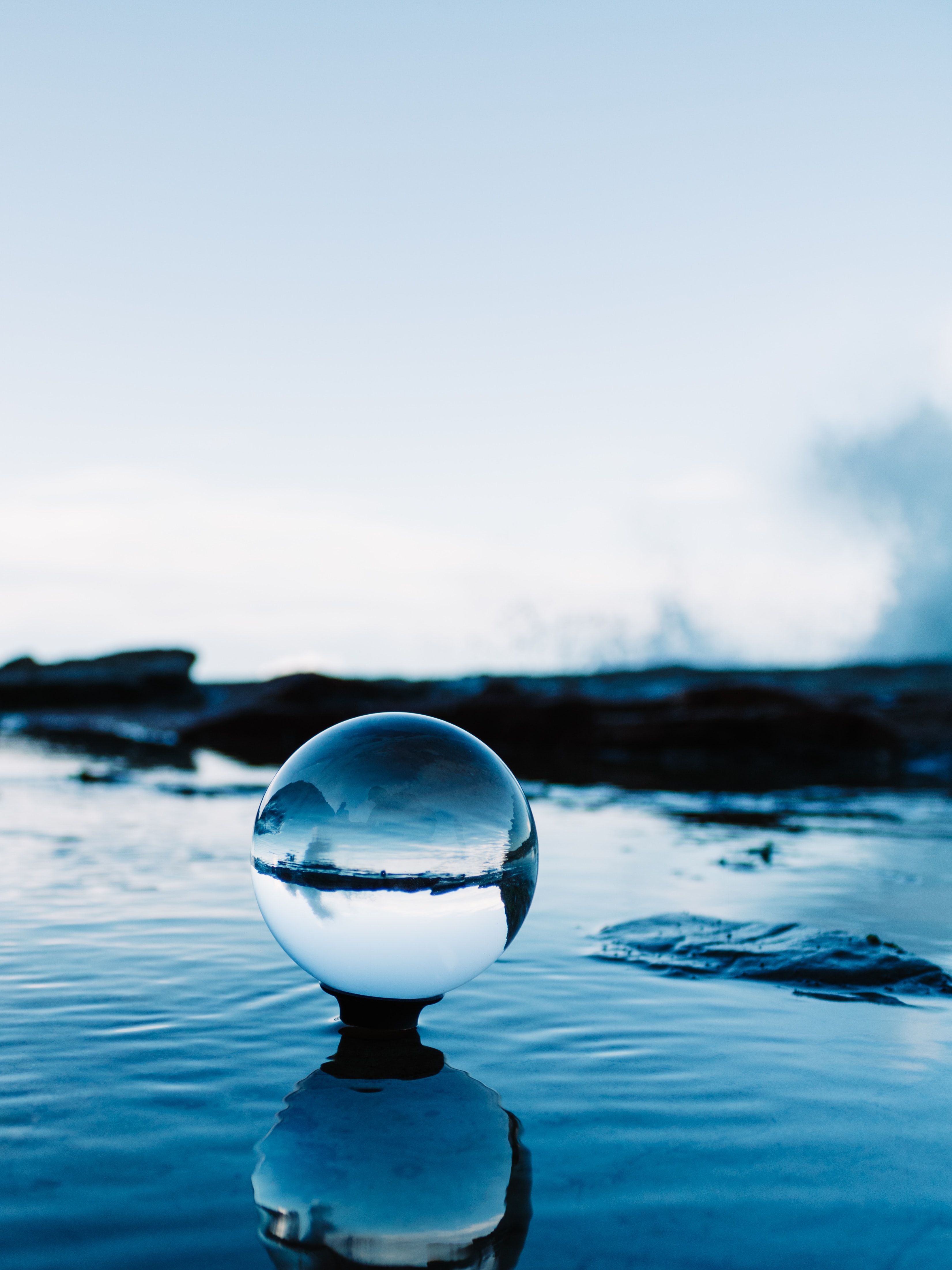 water, reflection, miscellanea, miscellaneous, ripples, ripple, ball Free Stock Photo