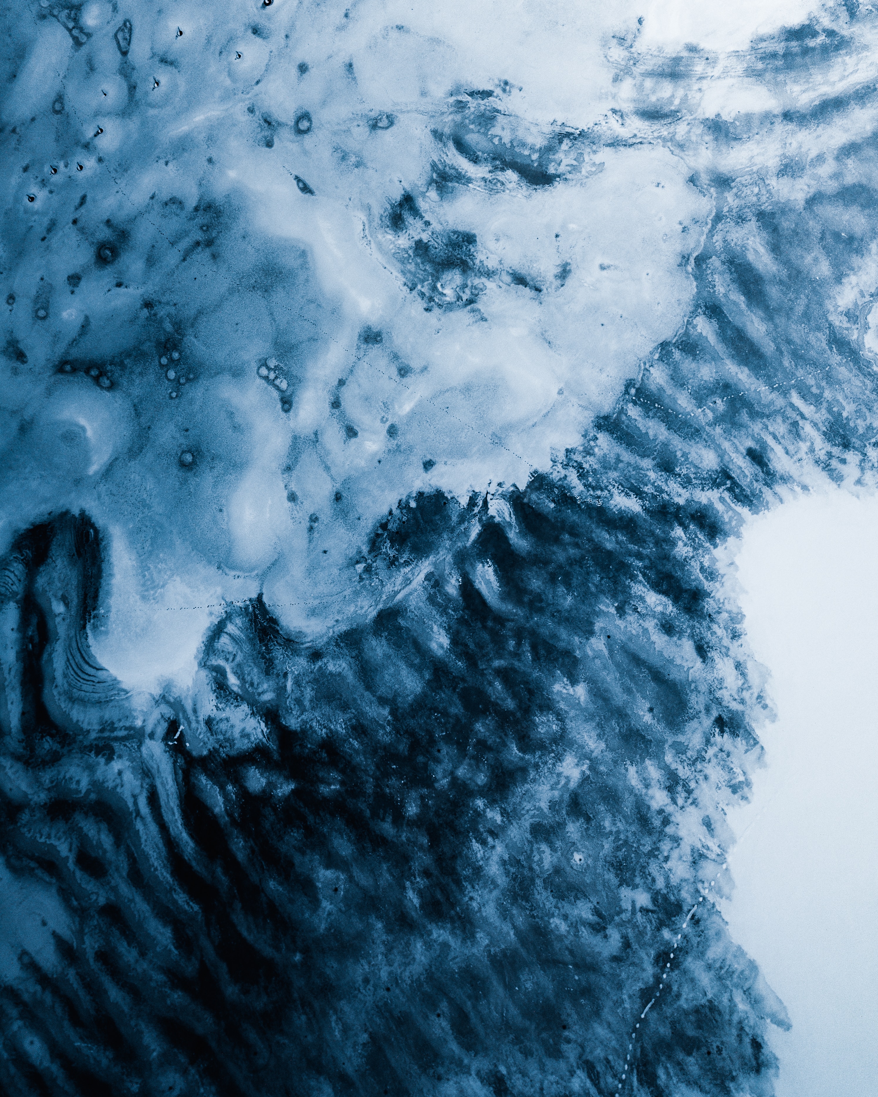 Mobile Wallpaper Glacier surface, frozen, ice, texture