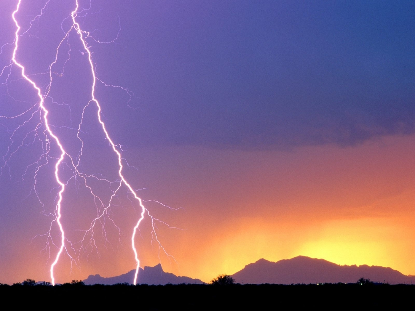 Laden Sie das Landschaft, Blitz-Bild kostenlos auf Ihren PC-Desktop herunter