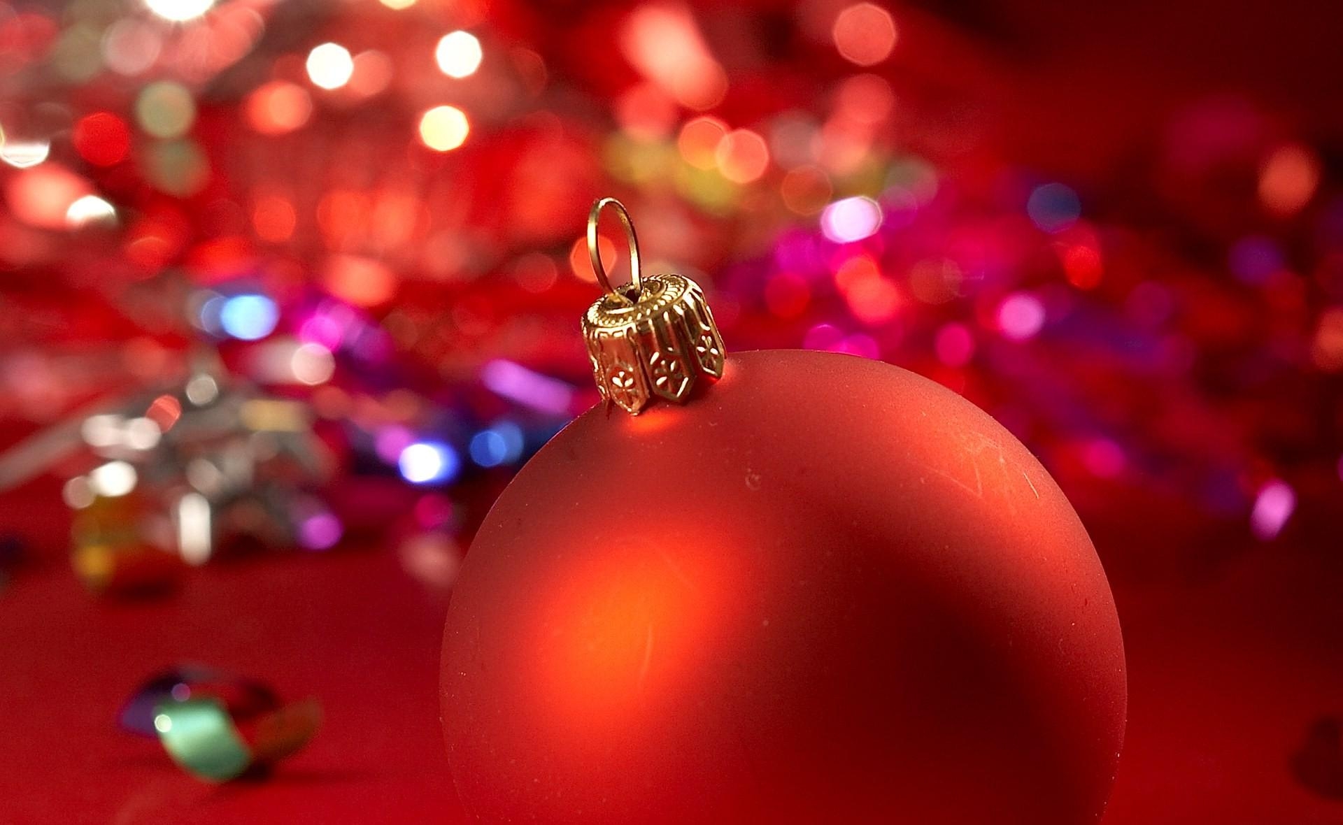 holidays, red, close-up, ball, christmas tree toy