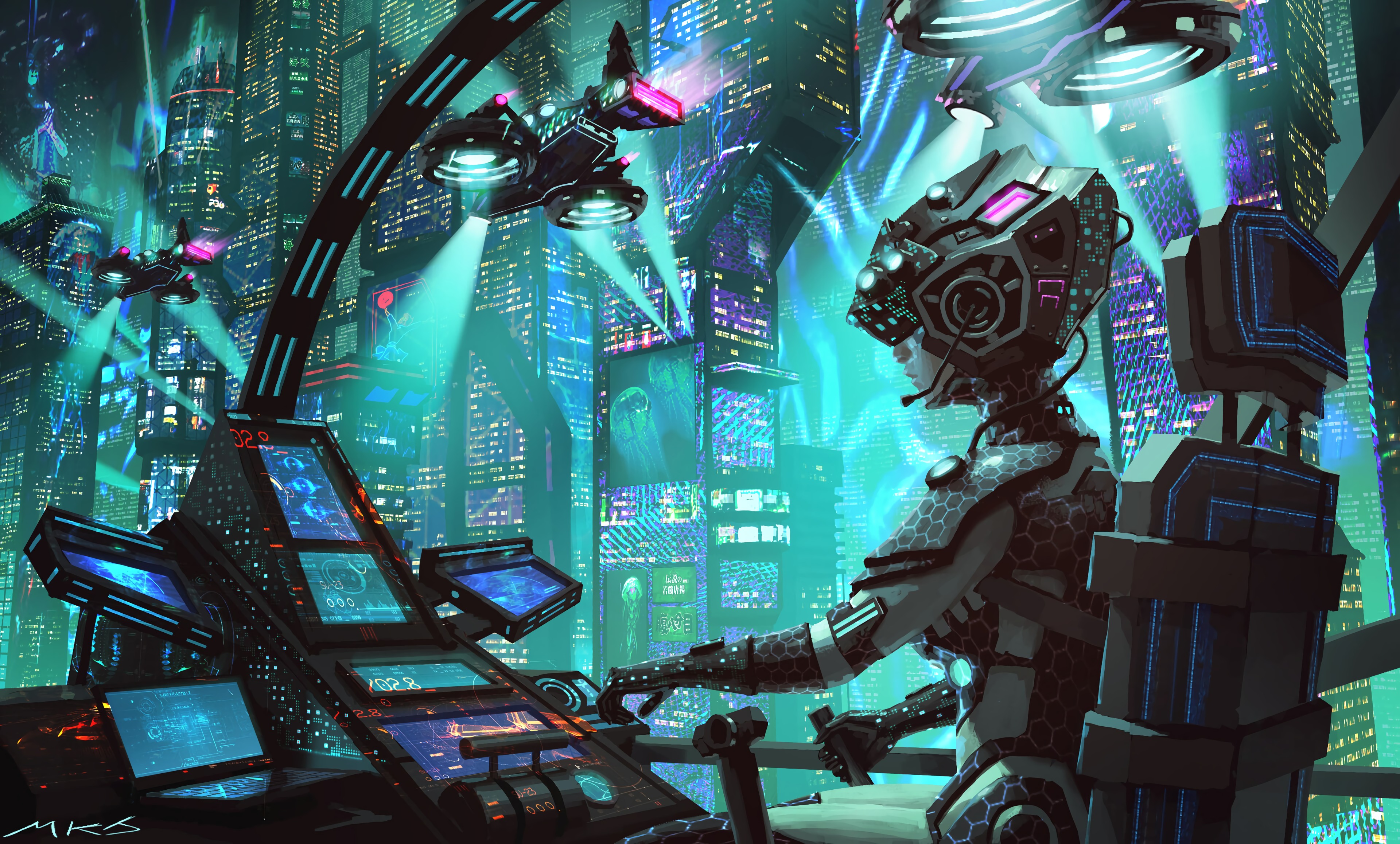 future, art, robot, cyborg wallpapers for tablet