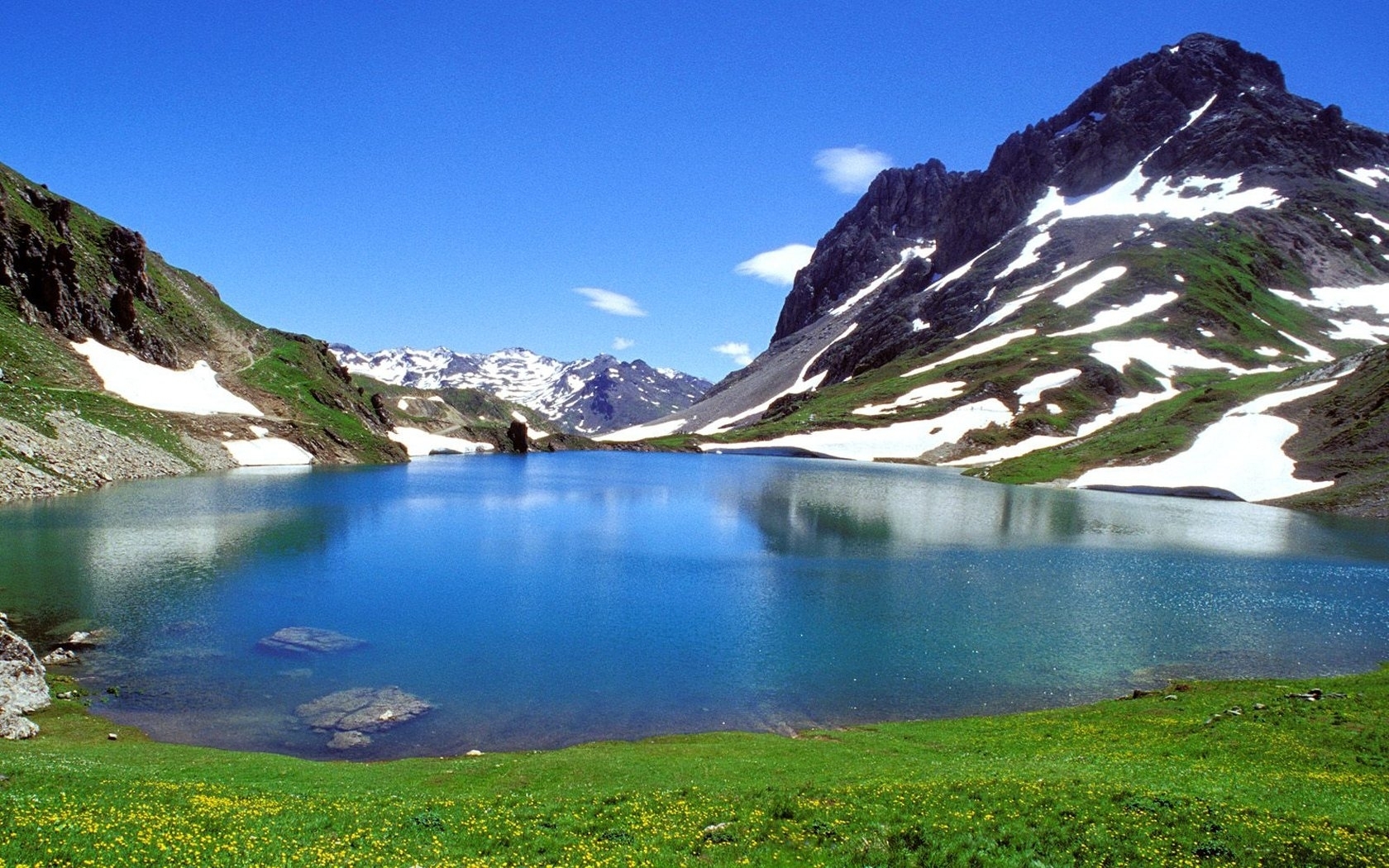 5384 Hintergrundbild herunterladen landschaft, mountains, seen, blau - Bildschirmschoner und Bilder kostenlos